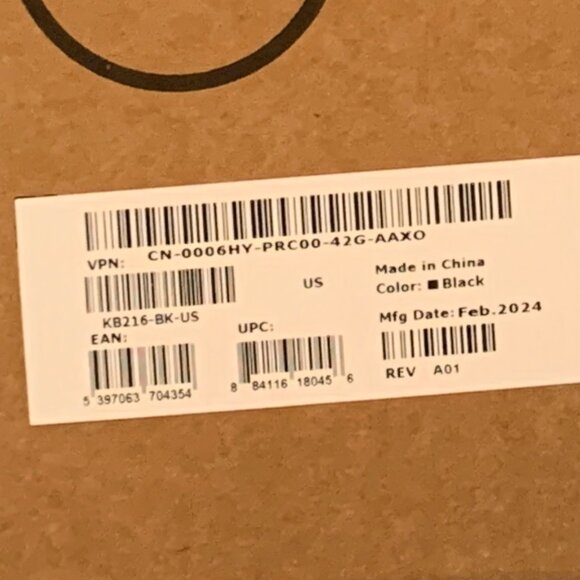 BRAND NEW DELL KEYBOARD KB216 & OPTICAL MOUSE WITH SCROLL WHEEL CN-ODMV3P-CH400 - Picture 2 of 2